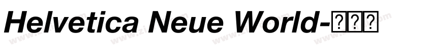 Helvetica Neue World字体转换 Helvetica Neue World字体转换